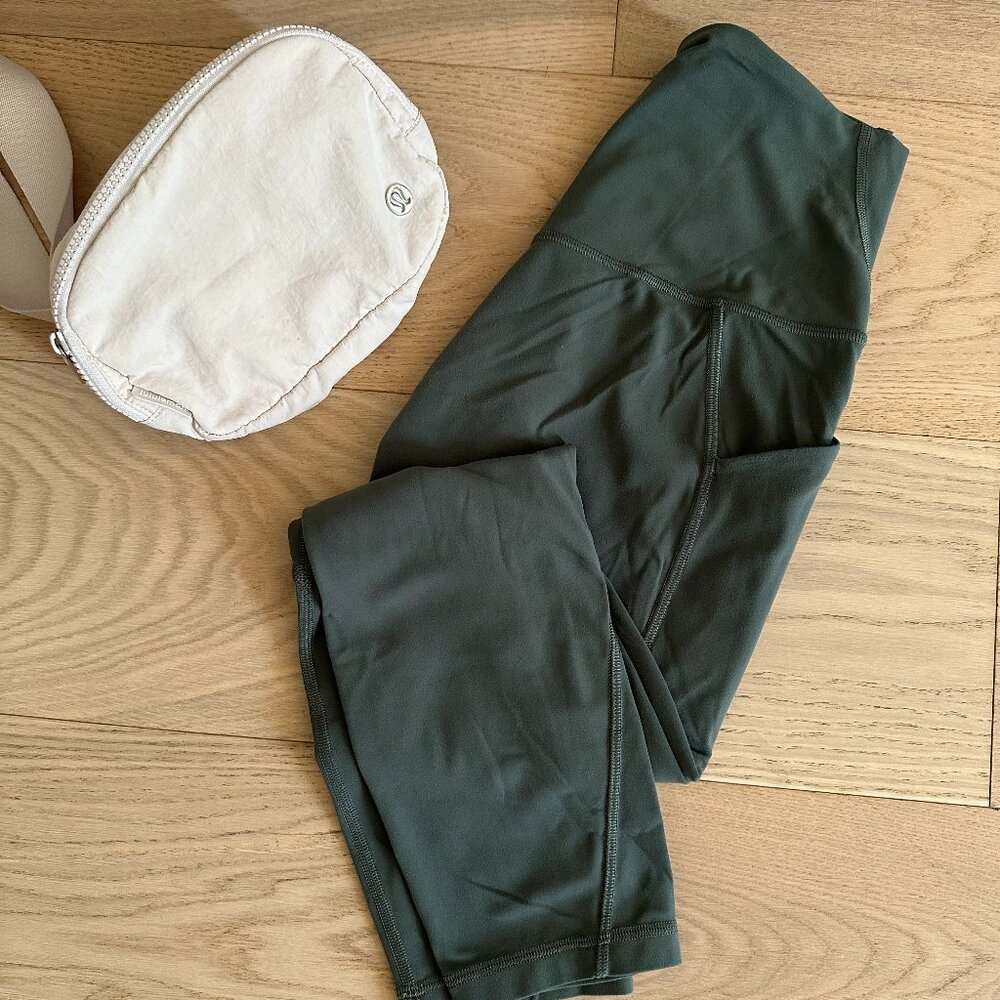 lululemon Align High-Rise Crop with Pockets 23" Sage Green/Dark Forest - Size 6